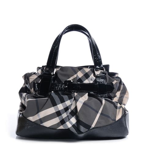 burberry quilted patent leather tote|burberry nylon tote black.